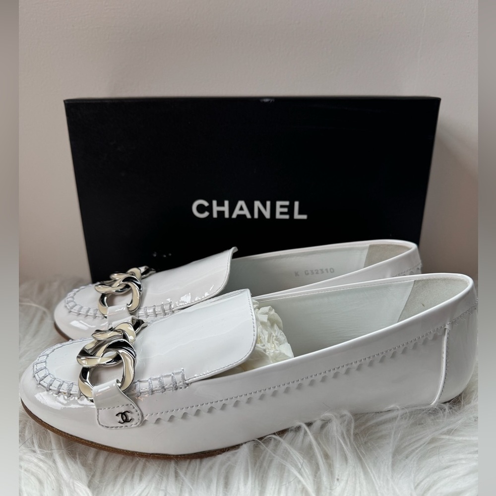 Chanel White Loafers - Picture 2 of 5